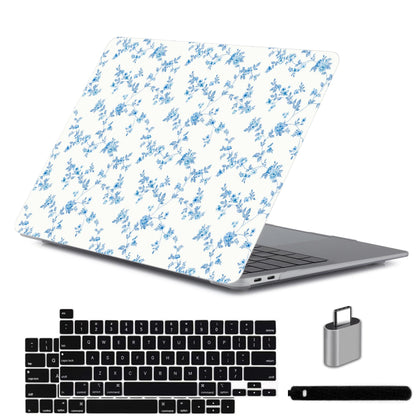 LanBaiLan Compatible for MacBook Pro 13 inch with Touch Bar 2022 2020 2019 2018 2017 2016 Release M1 M2 A2338 A2289 A2251 A2159 A1989 A1706 A1708, Laptop Hard Case & Keyboard Cover, Aesthetic Flower