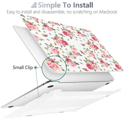 Batianda LumiArt Case for MacBook Air 13 inch 2018-2020, Pink Roses