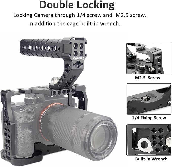 MagicRig A7iii / A7riii Full Camera Cage Rig and ARRI Locating Top Handle