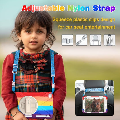 BRAECN iPad mini 5 Case,iPad mini 4 Case, Heavy Duty Shockproof Protective Rugged Case with Pencil Holder,Hand Strap,Kickstand, Shoulder Strap for iPad mini 5th/4th Generation 7.9 Inch for Kids