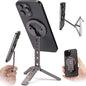 Ultra-Compact Magnetic Tripod for iPhone | Foldable Hook Design, 20 N52 Magnets, Cold Shoe & 1/4" Screw - Phone Stand for iPhone 12-17 & MagSafe Devices