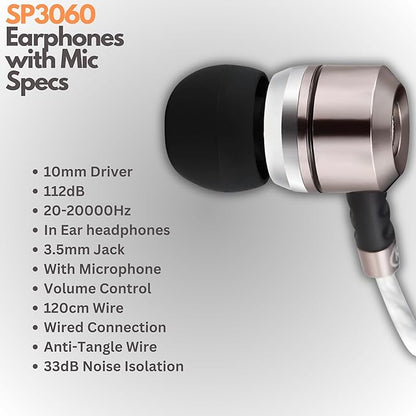 Sephia SP3060VC Earbuds Wired in-Ear Headphones with Mic