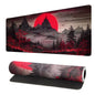 Extended Gaming Mouse Pad, Large Desk Mat XL Anime Mouse Pad Waterproof with Stitched Edges, Non-Slip Desktop Pad for Home and Office, Level Up Your 31.5x11.8 Inch (Darkness Red Moon2)