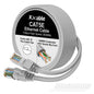 Cat5e Ethernet Cable 50 FT, Long Cat 5e Internet Cable, Yellow Snagless Patch Cord, Flexible, Network, LAN, PoE, Standard RJ45 Connector for PC, Server, Router, Modem, TV, PS5 - with 15 Cable Ties