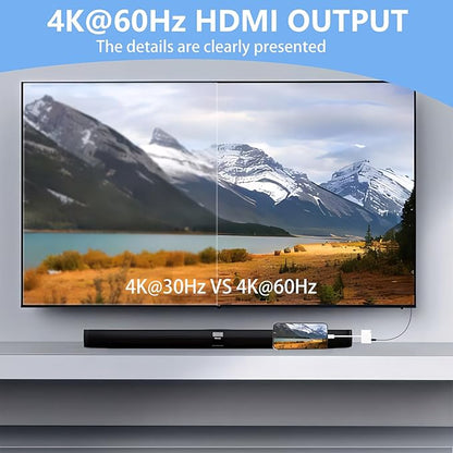 USB C to HDMI for TV, 4K@60Hz Type C to HDMI Adapter with Charging Port, iPhone to Hdmi to USB C Adapter Compatible for iPhone 16/15 Series/iPad Pro/Galaxy/MacBook Pro to HDTV Projector