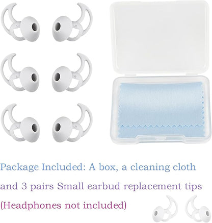 Small Silicone Ear Tips Replacement Earbud Tips Compatible with Bose Quietcomfort and Sport Headphone Eartips Rubber Tips Earbud Cap 3 Pairs