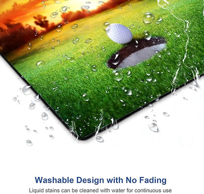Mouse Pad, Ball in Hole Golf Mouse Pad Rectangle Custom Designs, Waterproof Anti-Slip Rubber Mousepad Office Accessories Desk Decor Wireless Mouse Pads for Computers Laptop