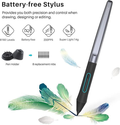 HUION Inspiroy H1060P Graphics Drawing Tablet with 8192 Pressure Sensitivity Battery-Free Stylus and 12 Customized Hot Keys, 10 x 6.25 inches Digital Art Tablet for Mac, Windows PC and Android