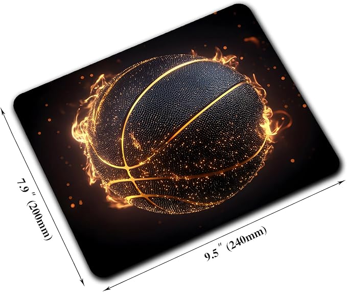 Blue Glitter Butterfly Mouse Pads for Desk, Portable Wireless Computer Mouse pad Small Design with Women, Non-Slip Rubber Base Laptop Mousepad 9.5" x 7.9" Smooth Surface for Office & Travel