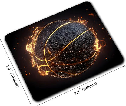 Blue Glitter Butterfly Mouse Pads for Desk, Portable Wireless Computer Mouse pad Small Design with Women, Non-Slip Rubber Base Laptop Mousepad 9.5" x 7.9" Smooth Surface for Office & Travel