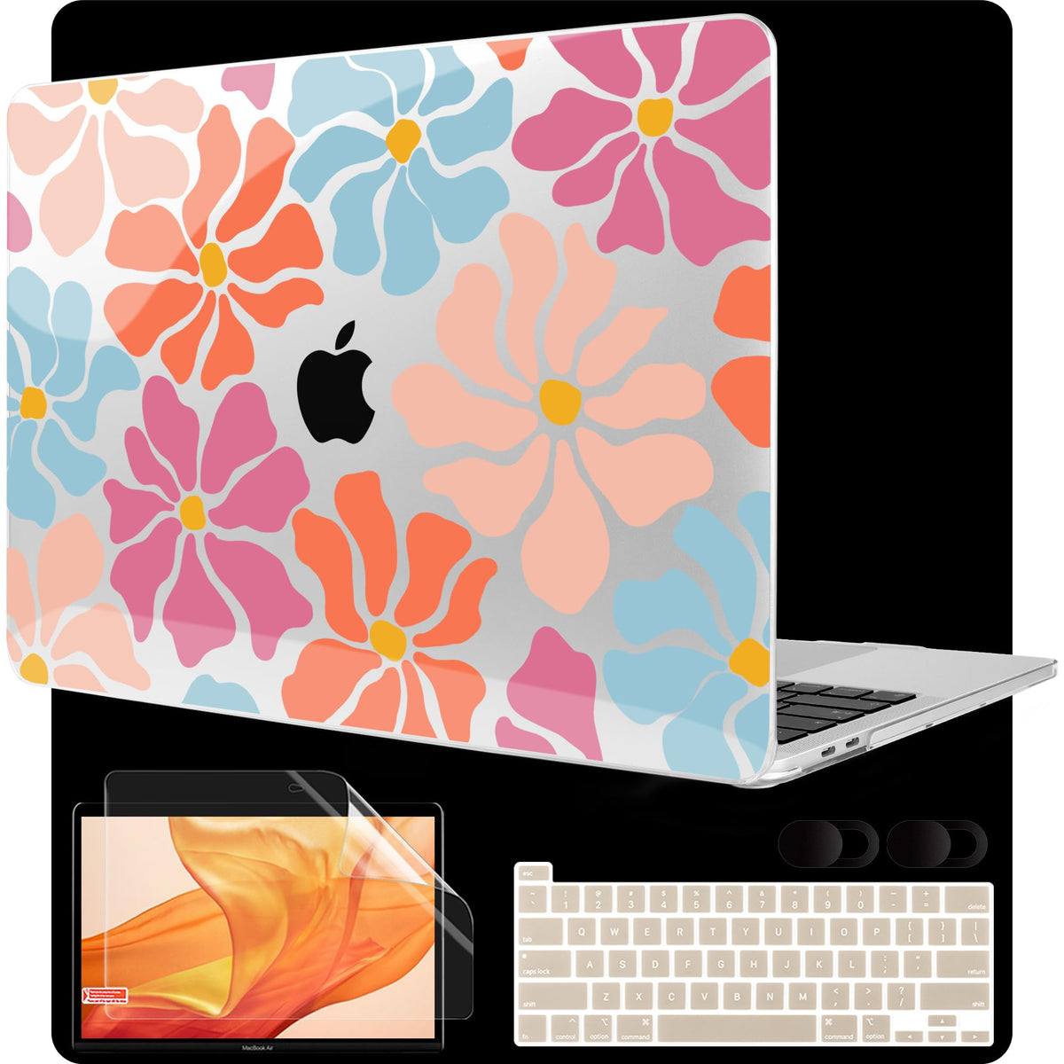 MEEgoodo Case for MacBook Pro 13 inch Case with M2 Chip 2022 2021 2020 New A2338 M1 A2251 A2289, Hard Shell with Keyboard & Camera Cover Compatible with 13 inch MacBook Pro, Composition Book Purple
