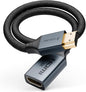 VCELINK 8K Short HDMI Extender Cable 0.6 FT Ideal for Tight Spaces, HDMI Extension Male to Female Adapter, Compatible with Roku TV Stick, HDTV, Game Console, Laptop (1 Pack, 1FT)