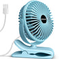 BESKAR USB Clip on Fan, Portable Small Desk Fan with Cord Powered