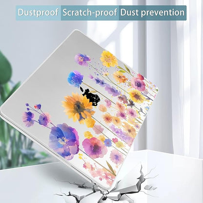 May Chen for MacBook Air 13.6 inch Case A3240 M4 A3113 M3 A2681 M2 with Retina Dispaly, 2025 2024 2023 2022 Release, Plastic Hard Shell Case with Screen Protector & Keyboard Cover, Watercolor Flower