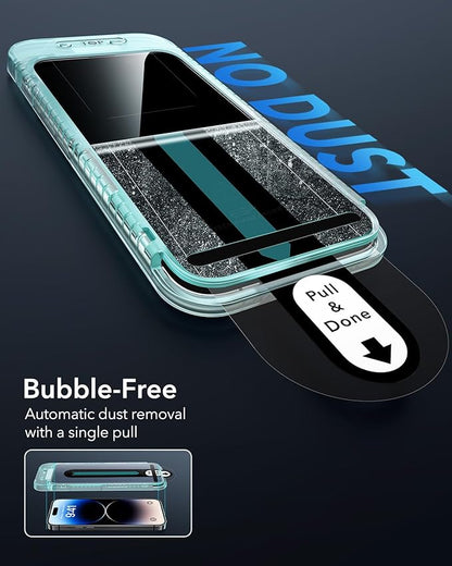 ESR 3 Pack for iPhone 14 Pro Max Screen Protector, [9H Hardness] [Military Grade Shatterproof] Tempered Glass Film with Flawless Fit Tray