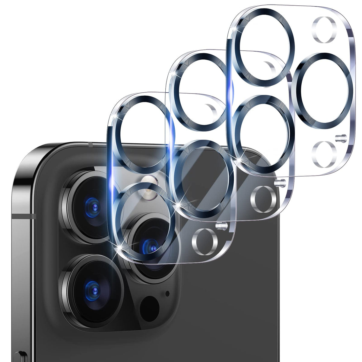 UniqueMe for iPhone 13 6.1"/13 Mini 5.4" Camera Lens Protector-Black Circle