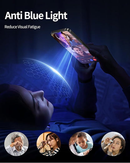 NIMASO for iPhone 16e/13 Pro/13/14 Screen Protector, 2 Pack Anti Blue Light Tempered Glass Screen Protector for iPhone 16e, Automatic Dust Removal, Instant Installation (6.1 inches)