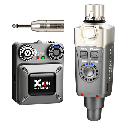 Xvive U4 Wireless in-Ear Monitor System Professional IEM System Transmitter and Beltpack Receiver for Studio, Band Rehearsal,Live Performance (U4)