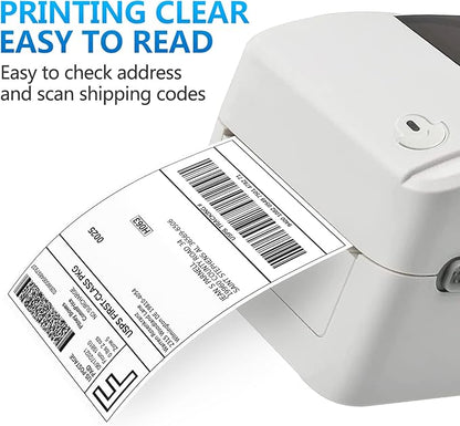 FungLam 100 Rolls 4x6 Direct Thermal Shipping Labels, 250 Labels Per Roll, 1" Core, Perforated, White Mailing Postage Shipping Label Compatible with Zebra 2844 ZP-450 ZP-500 ZP-505