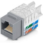 Everest 45 Degree RJ45 Cat6 Keystone Jacks Slim Profile 20-Pack Orange