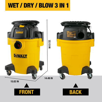 DEWALT 6 Gal. 4.0 HP Poly Wet/Dry Vacuum with Hose and Accessories DXV06PL