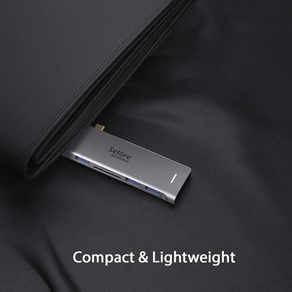 USB C Adapter for MacBook Pro/Air M1 M2 M3 2021 2020 2019 13" 15" 16", 6 in 1 USB-C Hub MacBook Pro Accessories with 3 USB 3.0 Ports,USB C to SD/TF Card Reader and 100W Thunderbolt 3 PD Port