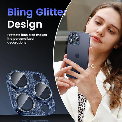 Tensea for iPhone 16 Pro/iPhone 16 Pro Max/iPhone 15 Pro/iPhone 15 Pro Max Camera Lens Protector, Metal Aluminum Alloy Tempered Glass Cover Camera Screen Protector Accessories, Case Friendly