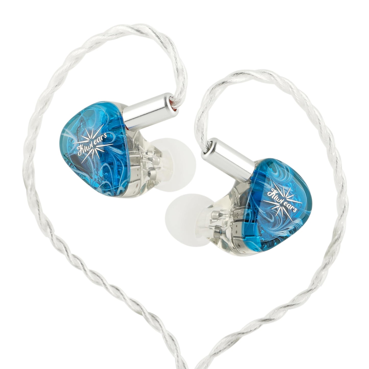 HIFIXAUDIO Kiwi Ears Orchestra Lite in Ear Monitor, Custom 8BA HiFi Earphone, Studio Monitor Headphone, Wired Earbuds with Detachable OFC Cable, Handcrafts Faceplate for Audiophile Musician (Blue)