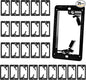 VCE 25-Pack Low Voltage Box for Single Gang Wall Plate, Black Low Voltage Mounting Bracket with Alignment Holes for Easy Drilling Fits Network, HDMI, Coaxial, Speaker, Telephone Cables