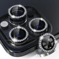Choiche Compatible for iPhone 15 Pro/iPhone 15 Pro Max Camera Lens Protector Bling, 9H Tempered Glass Camera Cover Screen Protector Metal Ring Decoration Accessories (Diamond-Black)