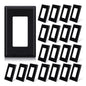 ELEGRP Matte Black 1-Gang Screwless Decorative Wall Plates, Standard Size Unbreakable Thermoplastic Faceplate Cover for Decorator Receptacle Outlet Switch, UL Listed (20 Pack)