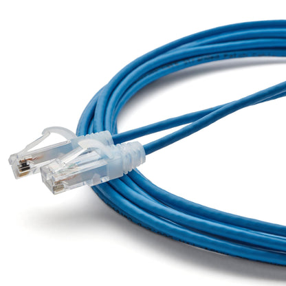 TRUECABLE Cat6 Component Rated Patch Cable, Unshielded (U/UTP), 14ft, Blue, 28AWG Stranded Pure Copper, Snagless 10G High-Speed Ethernet Cable, PoE++ 4PPoE 100W, UL Listed, RoHS-3, 1 Pack