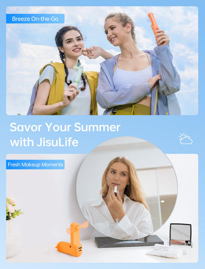 JISULIFE 3 IN 1 Portable Fan with Power Bank & Flashlight Featured