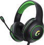 CM7002 Gaming Headset for PS5, PS4, PC, Mac, Switch, Xbox Series, Surround Sound RGB Gaming Headphones with Noise Canceling Microphone, 50MM Dynamic Drivers, 3.5MM Audio Jack, Black Green