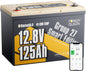 Power Queen 12V 100Ah LiFePO4 Lithium Battery, Group 24 for RV Trailer