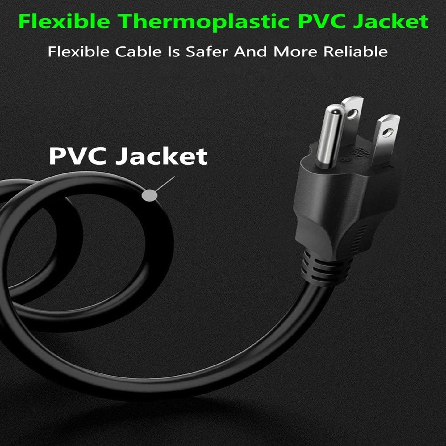 5Ft Mickey Mouse Power Cord,3 Prong Power Cord,AC Power Supply Cord,AC Adapter Laptop Notebook Computer Charger Cable.10 Aamp 125volt 120v 110v Plugs