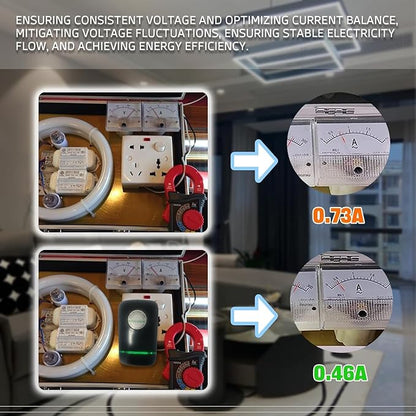 Elon-musk's Electricity Saving Box Stop Watt Stopwatt Energy Saving Device Save Energy Saving Device Energy Saving Power Strip for Home Office US Plug 90v-250v 30kw Rated Green (1PCS, Black)