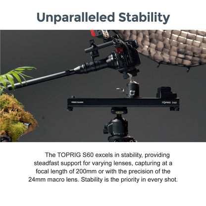 Accsoon Toprig S40 Motorized Camera Slider 40cm/16 App Wireless Control Carbon Fiber Dolly Rail Slider Support IME Lapse Photography