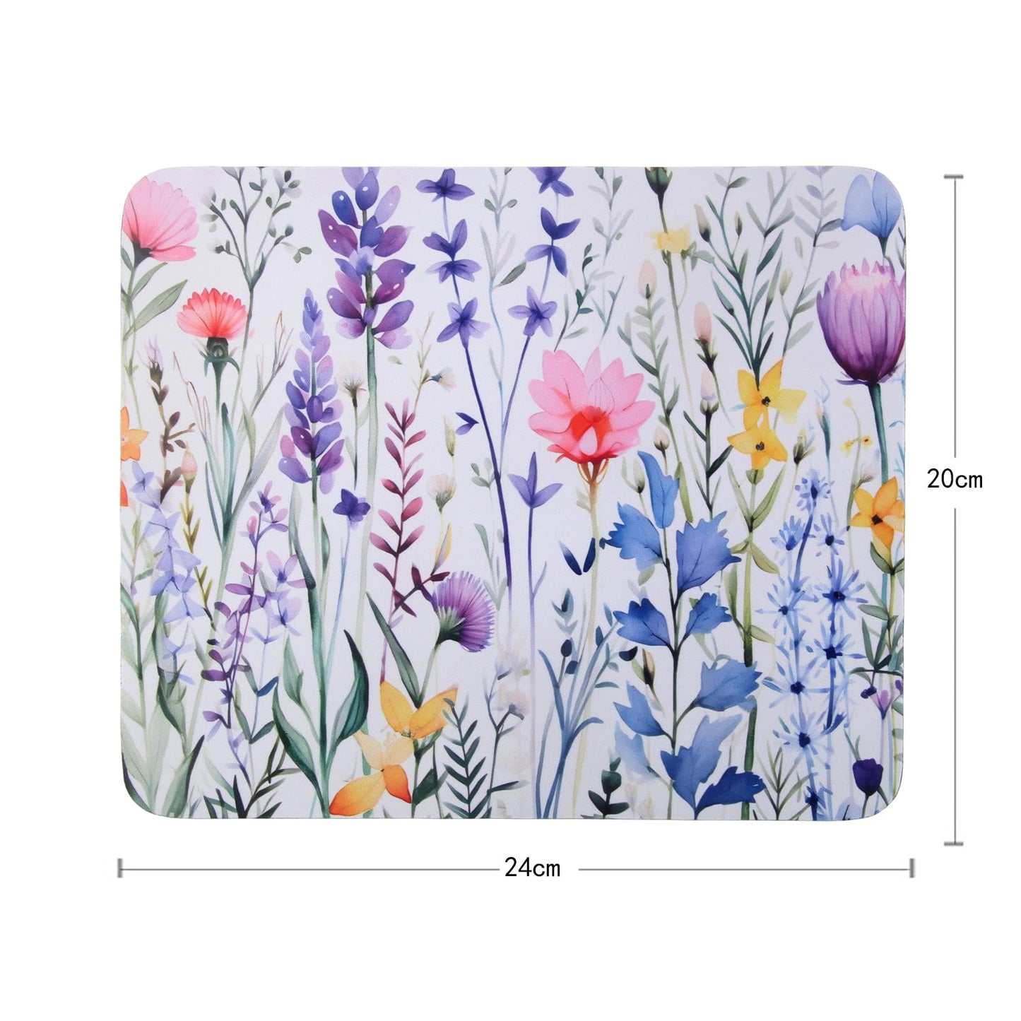 Mouse Pad, Gaming Mouse Pad, Non-Slip Rubber Base Mouse Mat with Designs for Laptop, Computer & Office, 9.5 x 7.9 x 0.12 inches (Nice Flowers)