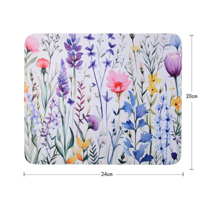 Mouse Pad, Gaming Mouse Pad, Non-Slip Rubber Base Mouse Mat with Designs for Laptop, Computer & Office, 9.5 x 7.9 x 0.12 inches (Nice Flowers)