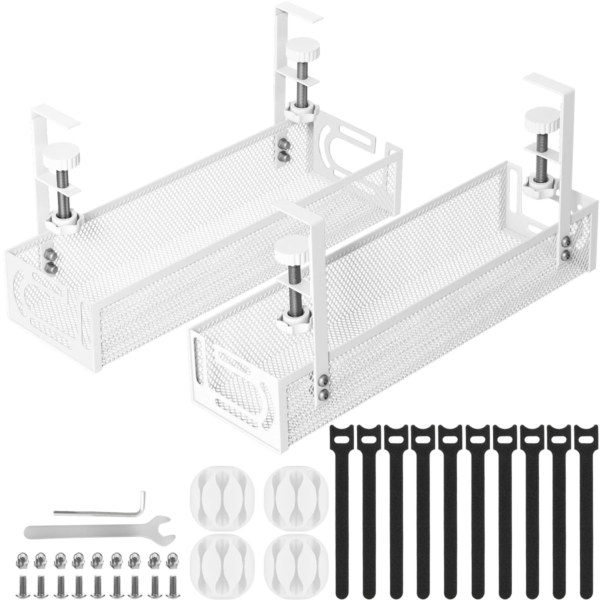Mzmaxy Cable Management, 25'' Cable Management Under Desk, Cable Tray