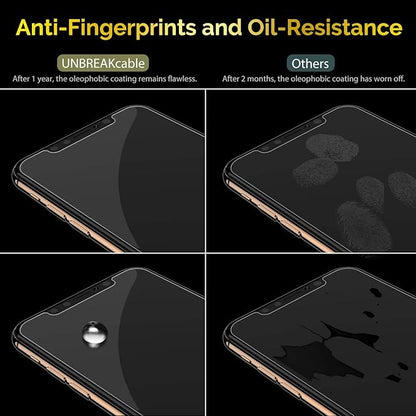 UNBREAKcable 3-Pack Screen Protector for iPhone 11 Pro/X/XS 5.8", 9H Premium Tempered Glass Screen Protector for iPhone X/iPhone Xs/iPhone 11 Pro [Easy Install, No Bubble, Anti-Scratch]