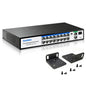 Goalake 28-Port Gigabit Managed PoE Switch (24 PoE+ Ports + 2 Uplink + 2 SFP) – with 250m Extend, VLAN and QoS for Network Segmentation, Plug-and-Play, Industrial Fan, Desktop/Wall Mount