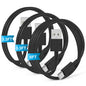 JERMASAL 3-Pack Blue [3.3FT+3.3FT+6FT] USB A to USB C Cable, Compatible with iPhone 15/16, iPad, Samsung, MacBook, PS5 and More, Fast Charging, Carplay Cable