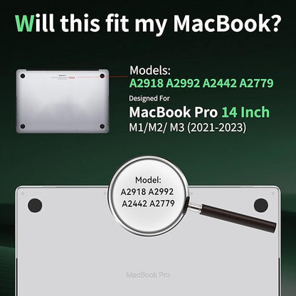 Privacy Screen for MacBook Pro 14 Inch M1/M2/M3/M4(2021-2024)-A2918 A2992 A2442 A2779,Anti Blue Light Glare Filter Removable Computer Protector, Monitor Shield Laptop Film With Camera Cover