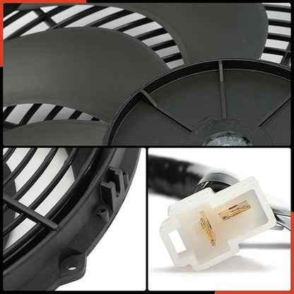 A-Premium 16'' 16 inch Slim Fan Pull Universal Electric Radiator Cooling Fan Assembly, 12V 120W with Mount Kit