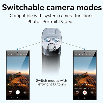 TELESIN° Smartphone Grip Selfie Stick, Bluetooth Mobile Phone Handle Holder, Mobile Phone Shutter Grip with Detachable Remote for One-Handed Control Compatible Samsung Android Video Shooting