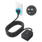 TROND Rotating Flat Plug Extension Cord Surge Protector 1.5ft, 3 AC, White