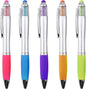 Stylus Pens 2-in-1 Ballpoint Pen 1.0mm Medium Point Pens with Crystals for Women Black Ink Pen with Stylus Ball Point Pen with Comfort Grip for The iPad, 5-Count