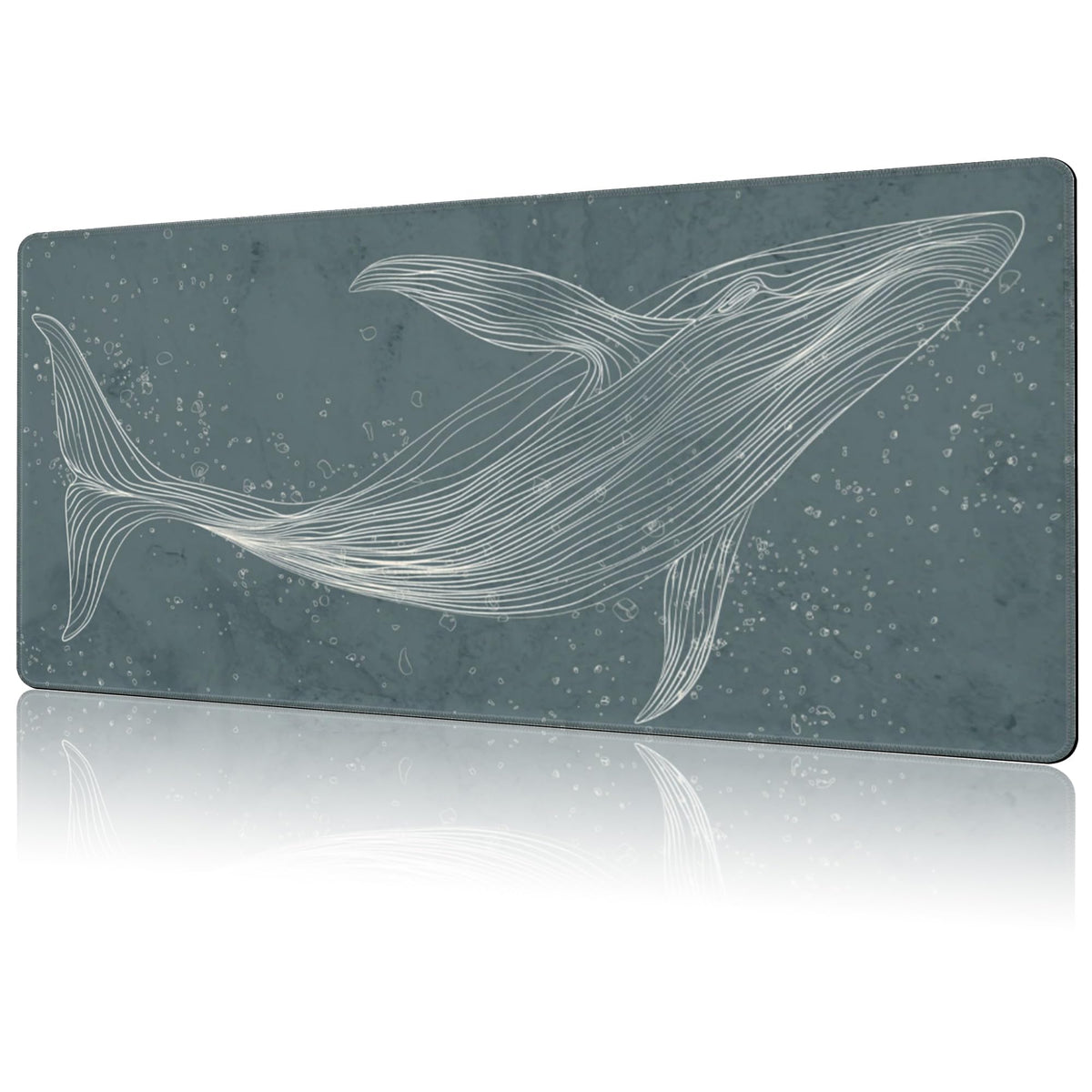 NIYLYNSYN Mouse Pad Large Liquid Marble Non-Slip Gaming Desk Mat with Stitched Edge Laptop Keyboard Desk Pad for Work Home Gaming (35.4 x 15.7 Inches)